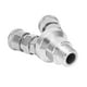 thumbnail image 2 of 2 Way Connector G1/2 Thread Quick Coupler Carbon Steel Chrome Plated Air Splitter Rotatable Pneumatic Fitting, 2 of 5
