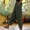 Dark Gray, variant on Corduroy Trousers Womens Ladies Cropped Trousers Elasticated Waist Short Leg Loose Cotton 3/4 Lounge Pants Plain Capri Casual Straight Leg Bottoms with Pockets Army Green XL