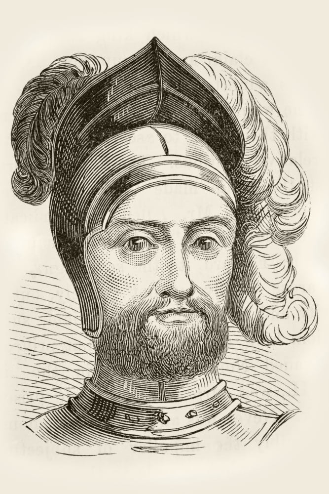 John De Balliol Or Baliol King Of The Scots Circa 1249 To 1314 From The National And Domestic History Of England By William Aubrey Published London Circa 1890 Canvas Art - Ken Welsh  Design Pics (22 x