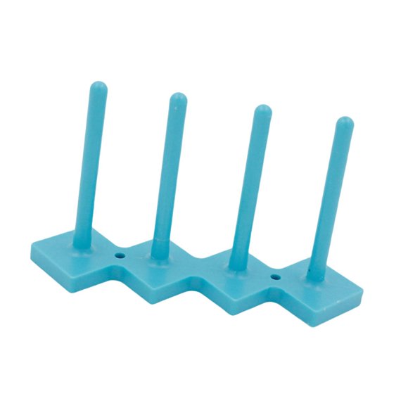 Soporte para hilo de bobina, soporte para cintas, organizador de bobinas, 4 compartimentos, compacto, fácil de usar Azul