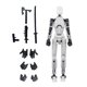 thumbnail image 2 of Figura De Acción Masculina Articulada Múltiple Impresa En 3D 2x Para Juego De Rol De Colección En Negro Y Transparente, 2 of 8