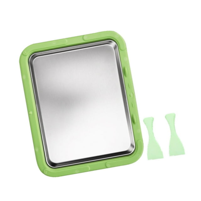 Siruishop Machine à Crème Glacée Bricolage Amusante Activités Familiales Multifonctionnelle Assiette Froide Instantanée Verte