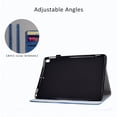 thumbnail image 5 of Allytech Cover for Apple iPad 10.2" 7th Generation, Slim Fit Lightweight Shockproof Folio Flip Multi Angle Stand Auto Wake Sleep Smart Cover Case for Apple iPad 7th Generation 2019, Blue, 5 of 8