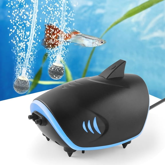 6W Silent Aquarium Air Pump -80GPH/160GPH Large Air Volume Fish Aerator, Adjustable  Pump for Fish Tank up to 300 Gallon