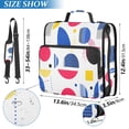thumbnail image 2 of FORMRS Zipper Binder with Shoulder Strap 2-inch Ring 500 Sheet Capacity File Bag, Blue Retro Shapes, 2 of 5