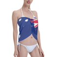 thumbnail image 3 of Women Australian Flag Sarong Coverups Chiffon Short Swimsuit Wrap Skirt Beach Bikini Tie Cover Up Wraps, 3 of 7