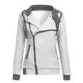 thumbnail image 4 of CAICJ98 Womens Full Zip Polar Jacket Sweatshirt with Pockets Fall Jackets for women White,M, 4 of 5