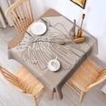 thumbnail image 2 of Brown Boho Line Art Plant Pattern Square Tablecloth,Waterproof Square Table Cover,Wipeable Spillproof Washable Table Cover for Home Kitchen Party Decor 60"x60"(152x152cm), 2 of 6