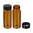 thumbnail image 1 of Unique Bargains 30mL Reagent Glass Storage Bottle Round Plastic Screw Cap Lab Home Brown 10 Pack, 1 of 1