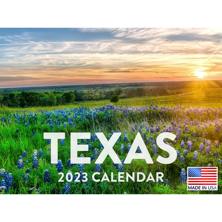 Texas Calendar 2023 Monthly Wall Hanging Calendars Lone Star State Travel  Bluebonnet Flower Texan Western Large Planner 24 Months - Full 2023 Write  On Grid Plus Bonus 2024 Preview Chart - Made In USA - Walmart.com