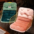 thumbnail image 3 of Winter Thickened Velvet Chair Cushion with Integrated Backrest - Removable & Washable, Comfortable Support for Office, Dormitory, Long Hours Sitting - Rear Seat Design, 130x45cm, Pattern, 3 of 6