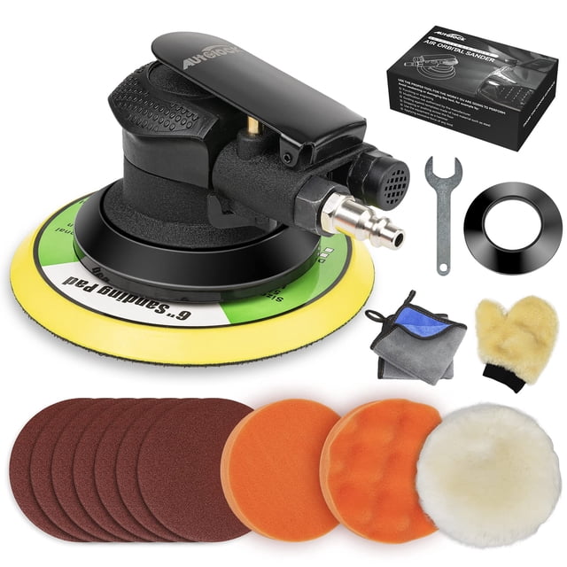 Lijadora orbital Air Random Autolock neumática Palm Car de 15 cm