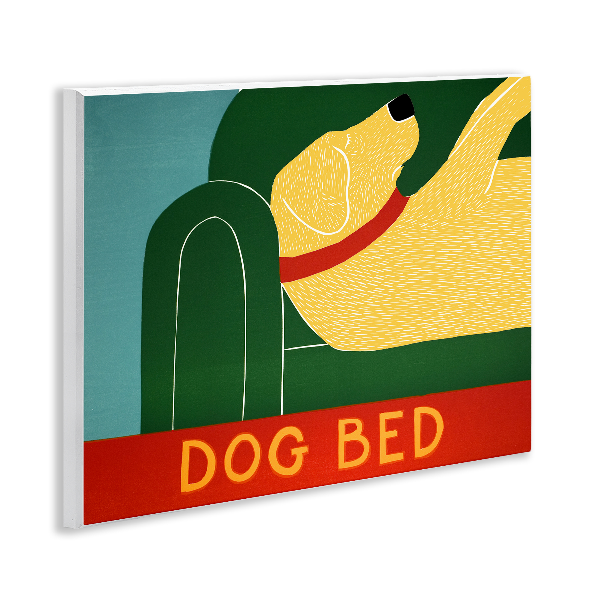 Dog Bed Labrador Wall Plaque Art, design by Stephen Huneck
