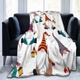 thumbnail image 6 of Winter Christmas Gnomes Throw Blanket Cozy Soft Xmas Elf Blanket for Couch Sofa Chair Bed Fuzzy Thermal Fleece Travel Blankets 50 X 40 in Home Holiday Decoratives, 6 of 6