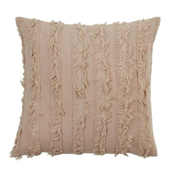 Saro Lifestyle Fringe Stripe Throw Pillow