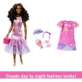thumbnail image 5 of Barbie Doll for Preschoolers, My First Barbie Deluxe, Black Hair, 5 of 6