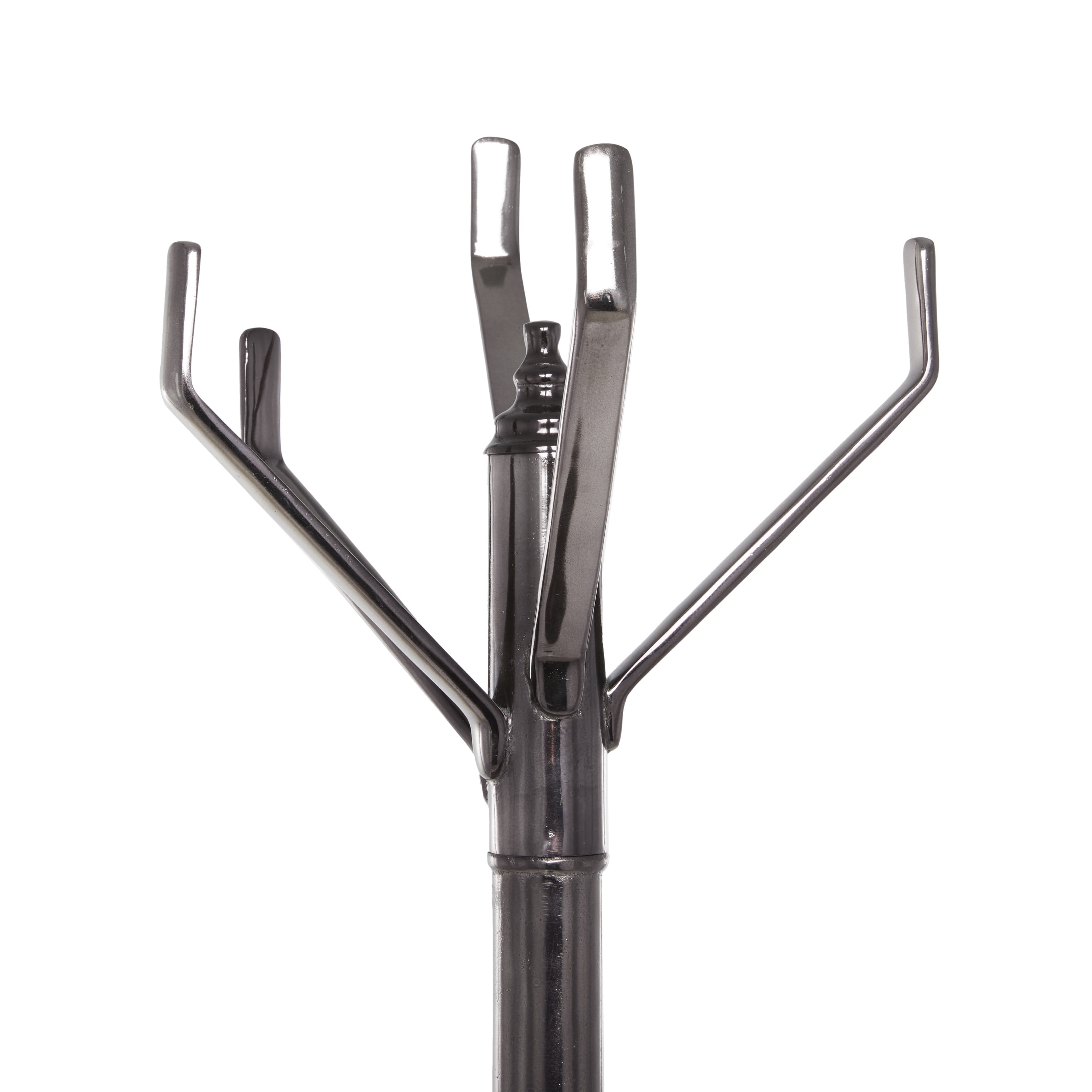 DecMode 15" x 68" Black Aluminum Coat Rack, 1-Piece
