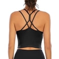 thumbnail image 6 of SHCKE Women Cross Back Camisole Crop Top Yoga Workout Strappy Sports Bras Medium Support Wirefree Bras, 6 of 6