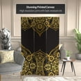 thumbnail image 2 of Oriental Furniture 6 ft. Tall Black Mandalas Canvas Room Divider - 3 Panel, 2 of 7