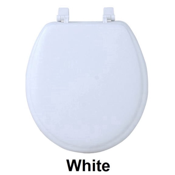 Ergode Fantasia 17 Inch Soft Standard Vinyl Toilet Seat - White