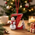 thumbnail image 5 of Qjidjing Snowman Alphabet Letter Ornaments for Christmas Tree, 3.15 inch, Red Xmas Hanging Decor, 2D Acrylic Pendants for Home Party , Letter Z, 5 of 6