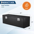 thumbnail image 3 of Steel Truck Tool Box with T-Handle Lock Heavy-Duty Storage Chest Organizer for Pickup - 48inx18inx18in, 3 of 9
