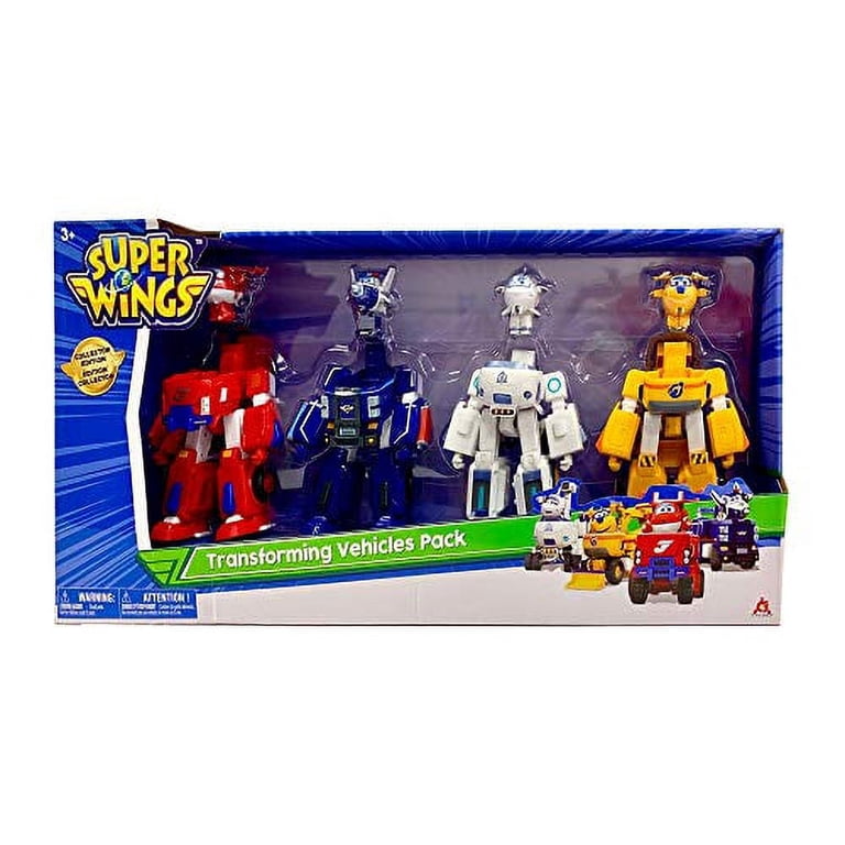 Super Wings Transforming 4-Pack - Jett, Donnie, Paul, and Astra