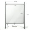 thumbnail image 2 of M&T Displays 31.5x47.24 Inch Clear Hygienic Barrier with Aluminum Bars, Sneeze Guard, Protective Window for Cashiers, Workers, Employers and Customers, Barrier Against Coughing & Sneezing, 2 of 7