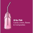 thumbnail image 2 of Puntas dentales LA MIERE precurvadas calibre 18 color rosa, paquete de 1000, 2 of 4