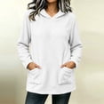 thumbnail image 4 of Miqool Womens Fleece Lined Hoodies Fall Winter Long Sleeve Pullover Tops Loose Fit Hooded Sweatshirt with Front Pockets, 4 of 8