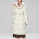 thumbnail image 1 of Parkas de manga larga para mujer, abrigo con capucha y costura ondulada para otoño e invierno, abrigo hasta la rodilla de longitud media, abrigo de manga larga para mujer, 1 of 7