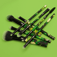 thumbnail image 4 of Moda Brush Neon Green Tie Dye 8pc Makeup Brush Kit, 4 of 6