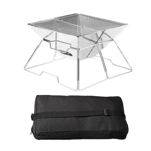 Parrilla plegable, estufa compacta para picnic, estufa de carbón para mochileros S