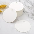 thumbnail image 5 of 100PCS Kraft Paper Gift Tag Round Shaped 5 cm Blank Hang Tags for Craft Projects, Xmas Gifts (White), 5 of 5