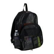 Eastsport Unisex Mesh Bungee Backpack with Padded Shoulder Straps, Black