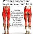 thumbnail image 2 of Faja de cadera - Faja para aliviar el dolor de isquiotibiales y ciática - Faja de compresión para flexión de cadera, ingle, articulación sacroilíaca, artritis, bursitis, nervio ciático para hombres y, 2 of 5