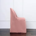 thumbnail image 6 of Efavormart 10 Pack Dusty Rose Polyester Folding Chair Covers, Reusable Stain Resistant Slip On Chair Covers, 6 of 11