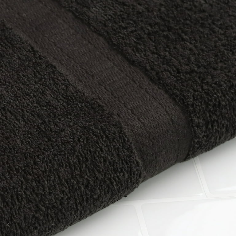  Black - Bath Washcloths / Bathroom Towels: Home & Kitchen