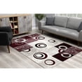 thumbnail image 2 of 3â€™ x 10â€™ Red and White Inverse Circles Runner Rug, 2 of 8