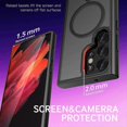 thumbnail image 5 of Magnetic Phone Case Compatible with Samsung Galaxy S24 Series, Anti-Fingerprints Black Frosted Back Cover Camera Protection Shockproof Case with Wirel, 5 of 5
