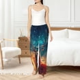 thumbnail image 4 of Salouo Celestial Stag Cosmic Glow Print Women's Pajama Pants Casual Loose Sweatpants PJs Flowy Pants Drawstring Palazzo for Women Wide Leg Pants Lounge Pajama -Large, 4 of 8