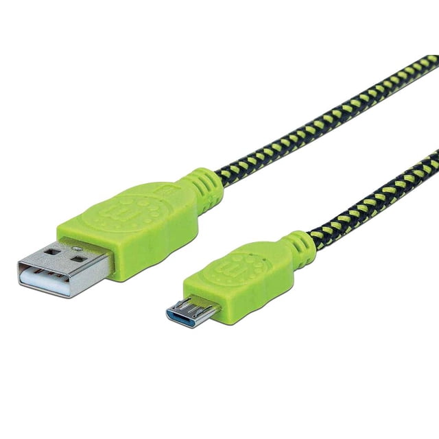 Cable Manhattan USB 2.0 macho/MicroUSB macho de 1m. Color Verde. Manhattan 394-062