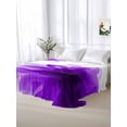 thumbnail image 5 of Purple Twim Size Flat Sheet, Wrinkleproof & Fadeproof Cooling Flat Bed Sheet Only, Boho Modern Floral Abstract Ombre Leaf White Breathable Soft Bedding Top Sheets 66 x 96 Inches, 5 of 8