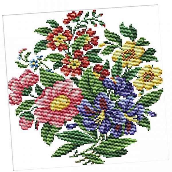 nto de tampado de Bricoje Preimpreso Patrón de Mariposa Navidad 28 x 28cm 14CT Macarena Kits de punto de cruz de flor