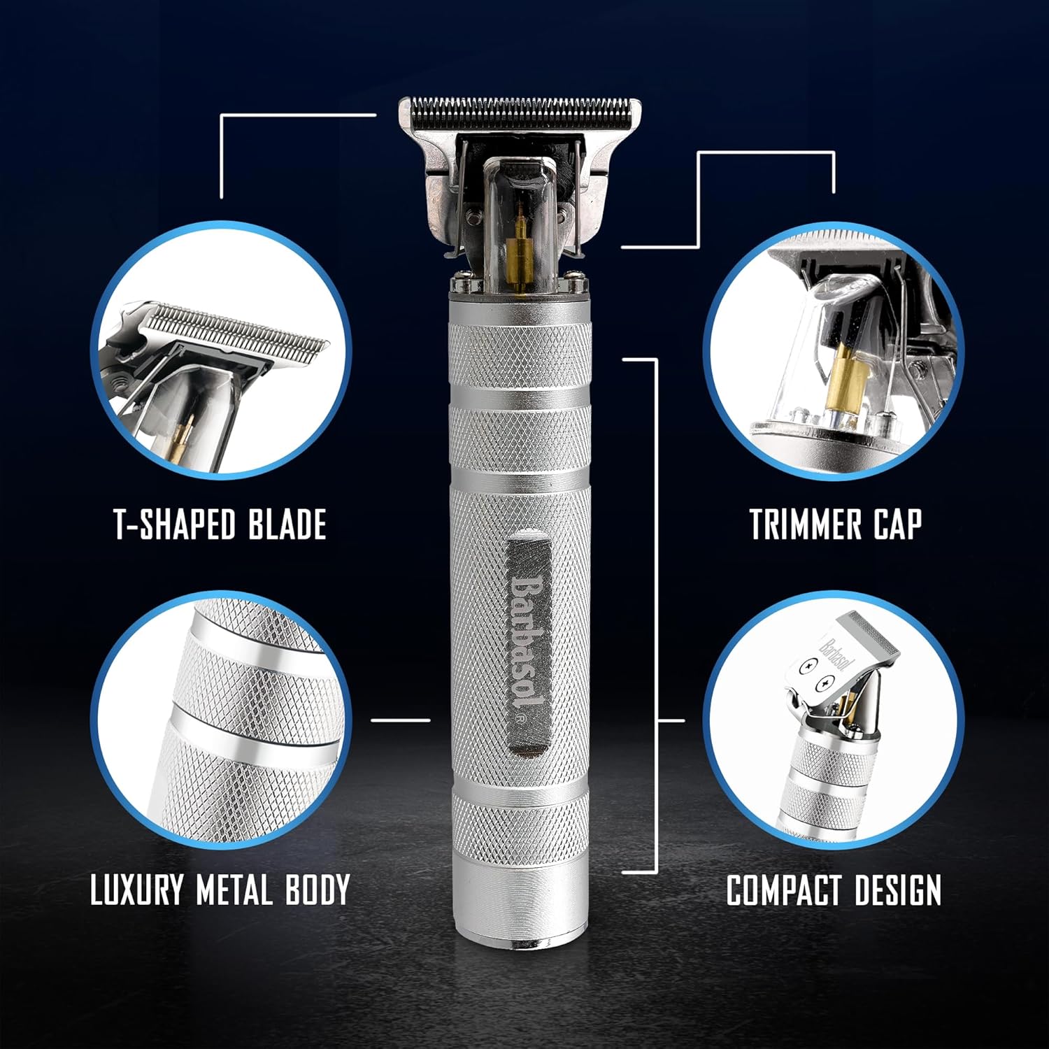Barbasol Zero-Gapped T-Blade Trimmer, Silver photo 2