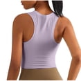 thumbnail image 4 of Débardeur pour Femmes, Blouse de Sport à Col Rond et Coussin de Poitrine Uni pour Femmes, 4 of 4