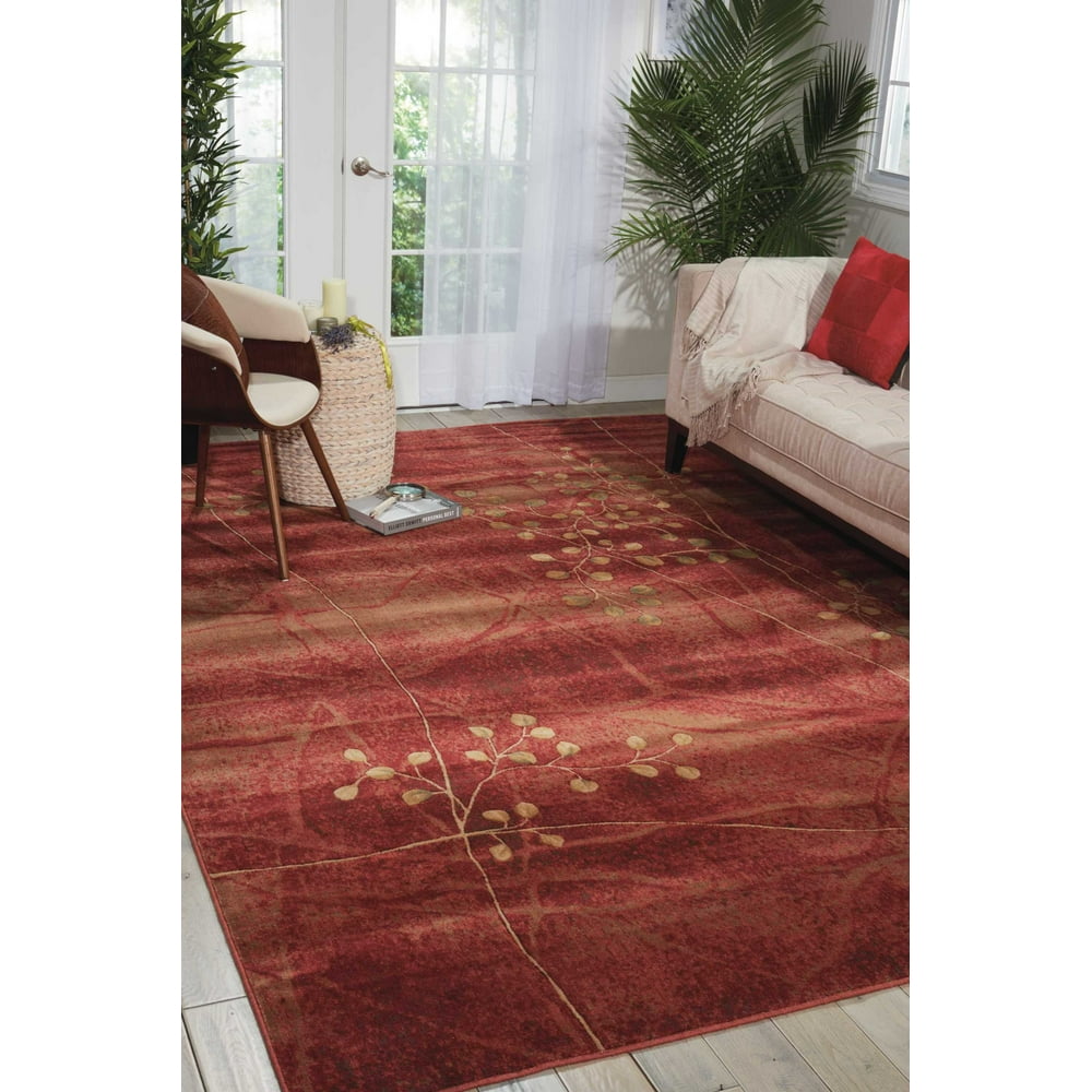 Nourison Somerset Botanical Flame Area Rug