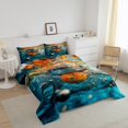 thumbnail image 3 of Erosebridal Ocean Shark Comforter Sets King Size, Marine Comforters & Duvets, Orange Ball Decor, Reversible 3pcs, 3 of 7
