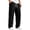 Black, variant on Lmueinov Men's Waffle Knit Wide Leg Sweatpants Elastic Waist With Drawstring Front Pleats With Deep Side Pockets For Fall And Winter Wear, S-3XL