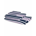 thumbnail image 2 of Navy Blue Purple Striped Towel Set of 3, Soft Microfiber Bath Towels, Hand Towel, Washcloths, Gradient Horizontal Lines Quick-Dry Absorbent Towels for Bathroom Kitchen Hotel Beach Gym Spa, 2 of 7